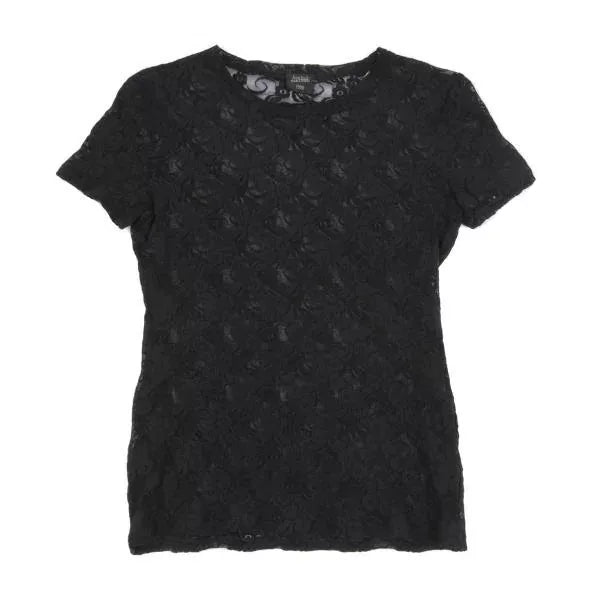 Jean Paul Gaultier Vintage Black Lace Floral Mesh Top