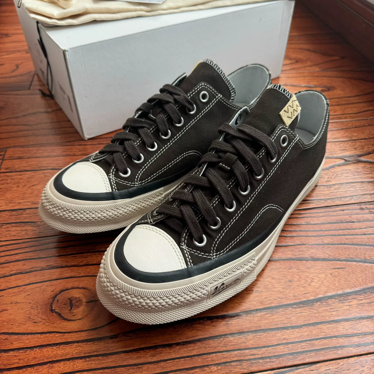 Visvim 25aw SKAGWAY LO CANVAS black thin-sole canvas shoes