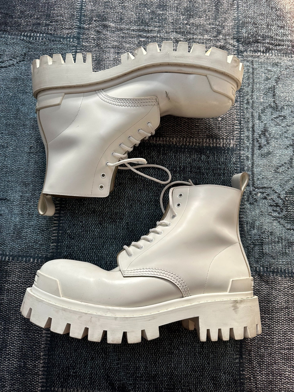 Balenciaga Strike White Chunky Martin Boots