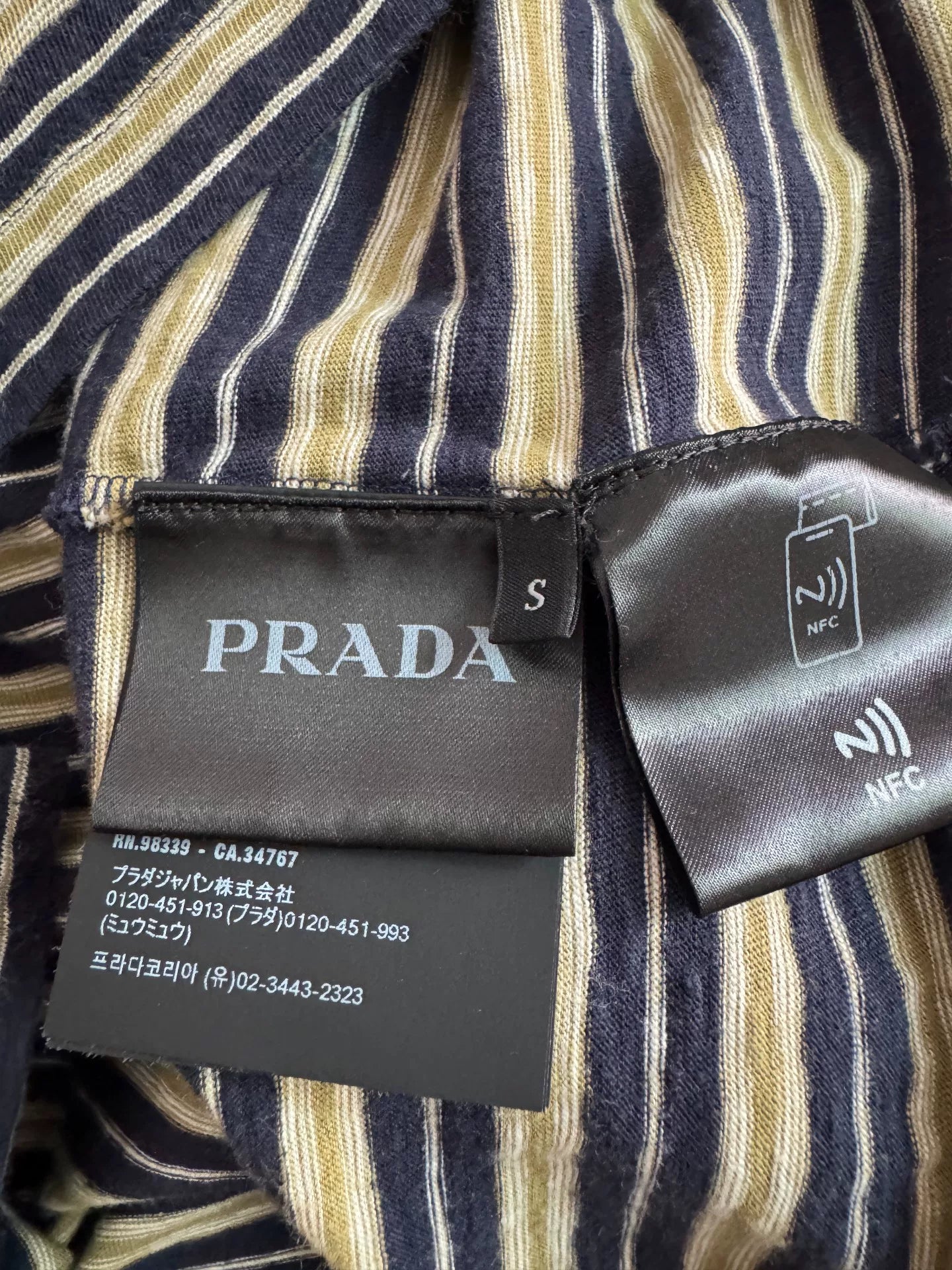 Prada Isetan Pop Up Striped Short Sleeve