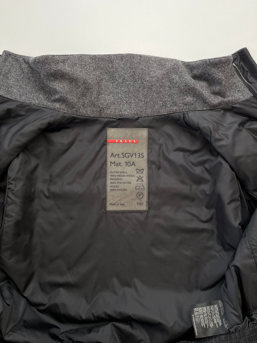 Prada 2000s Grey Wool Coat
