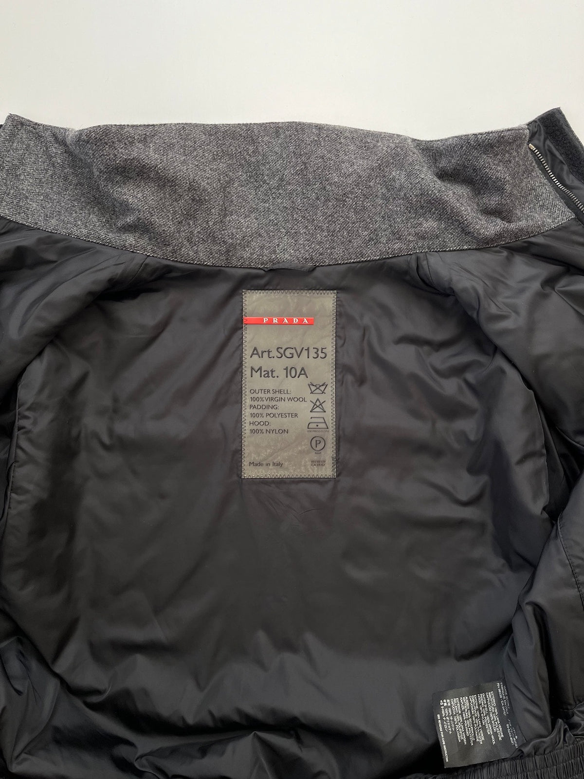 Prada 2000s Grey Wool Coat
