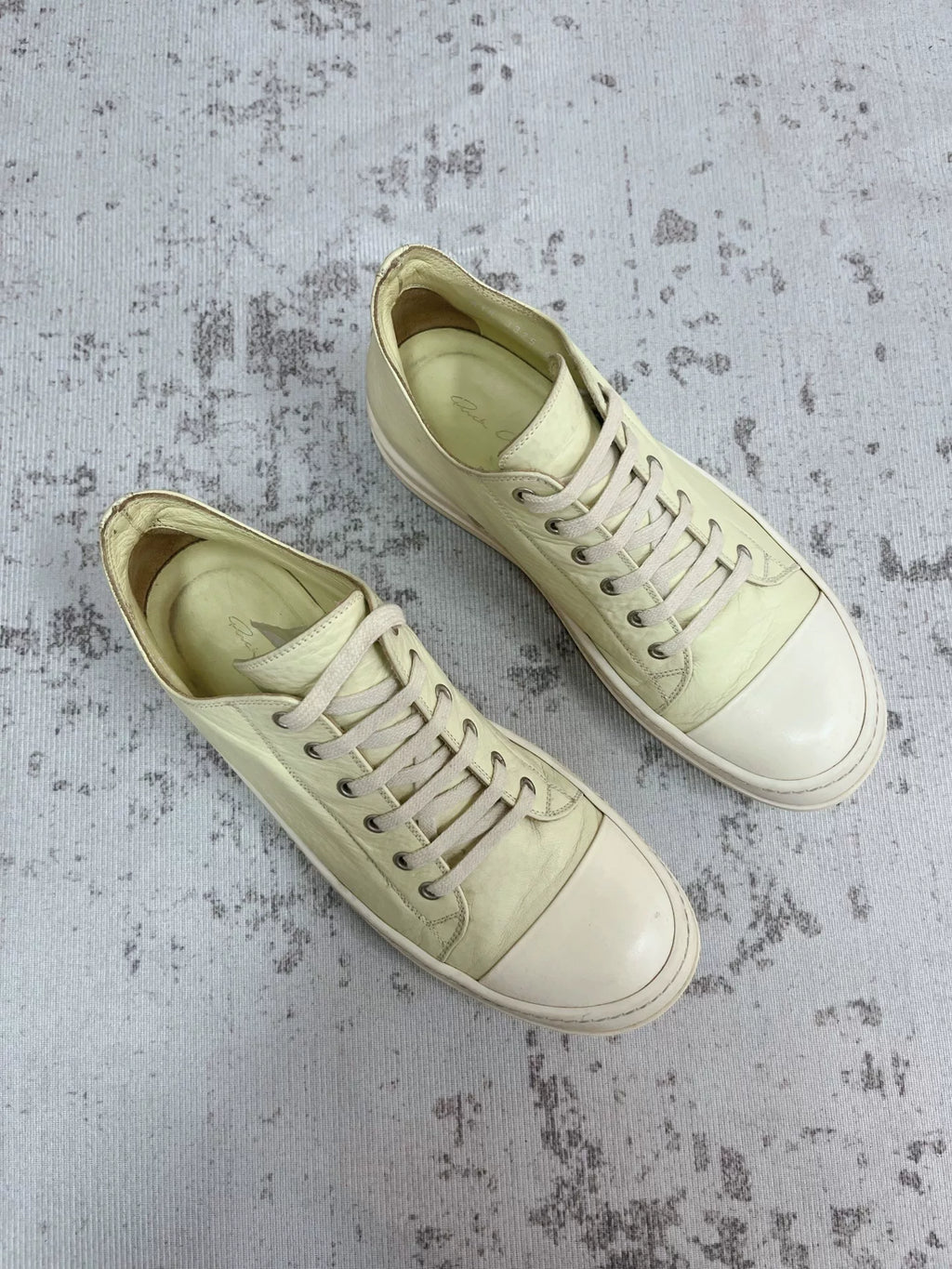 Rick Owens Main Line Leather Low-Top Sneakers