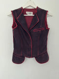 Maison Martin Margiela Red Brushed Denim Vest