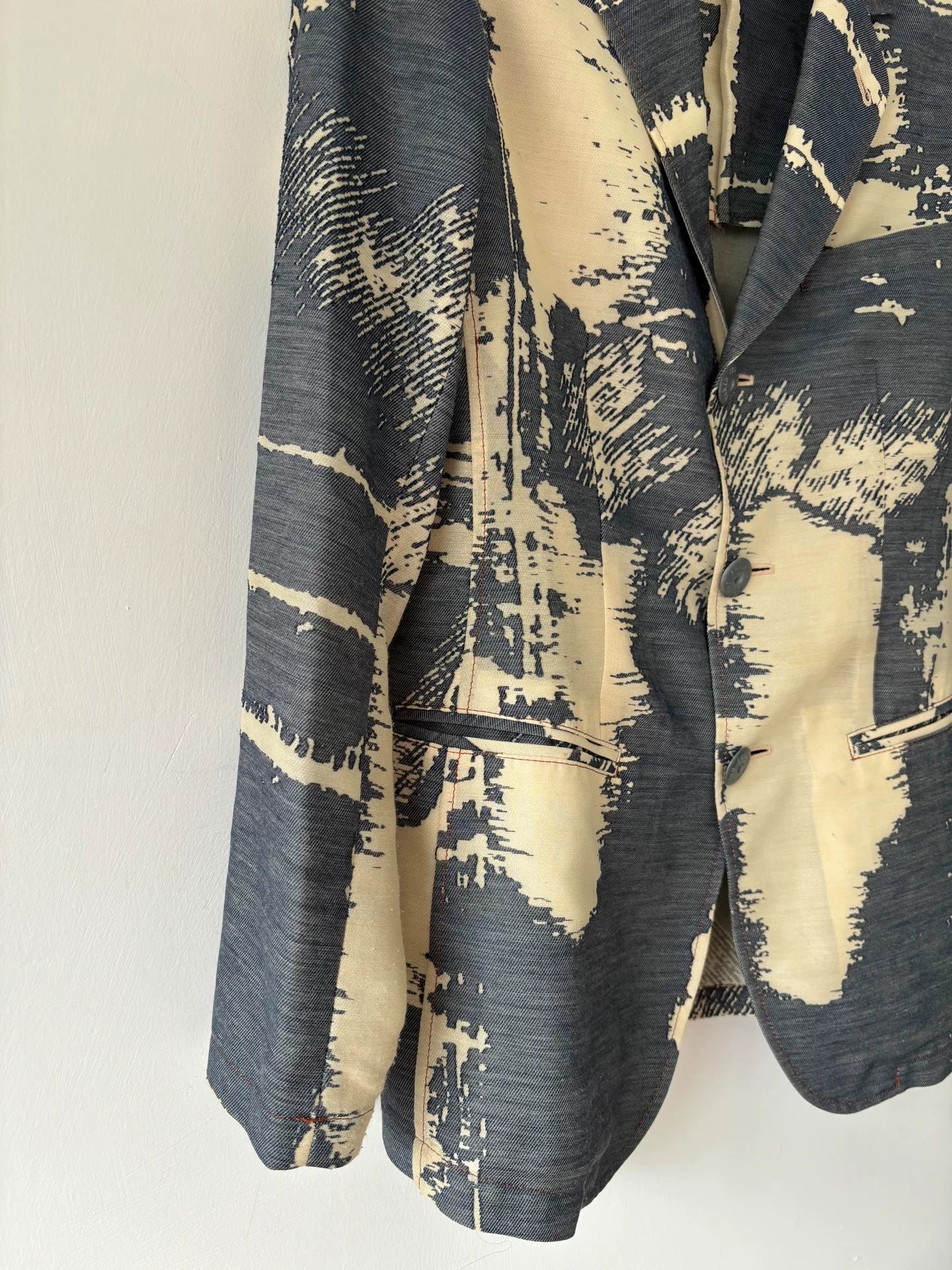 Jean Paul Gaultier 90s Archive Brush Print Blazer