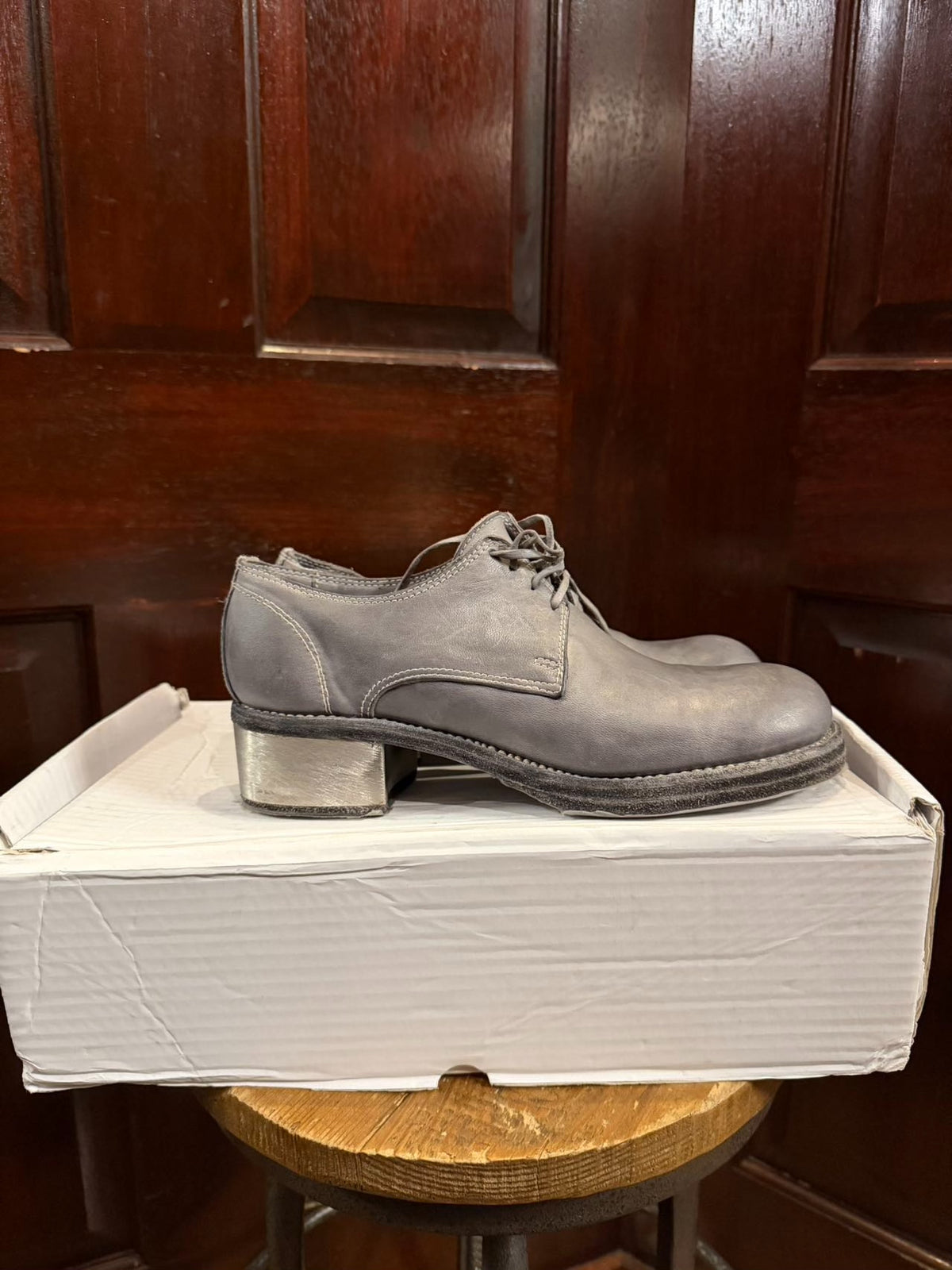 Guidi 792ZI Starry Sky Grey Iron Root Derby Horsehide Shoes