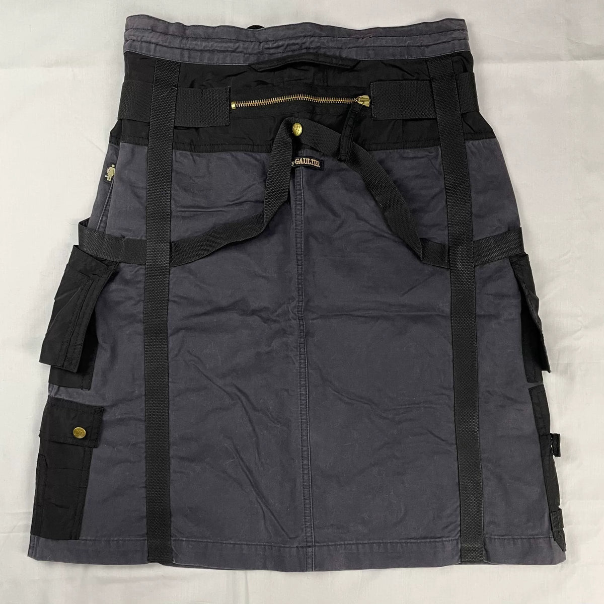 2003 Fall/Winter Jean Paul Gaultier Laced Multi-Pocket Cargo Parachute Skirt