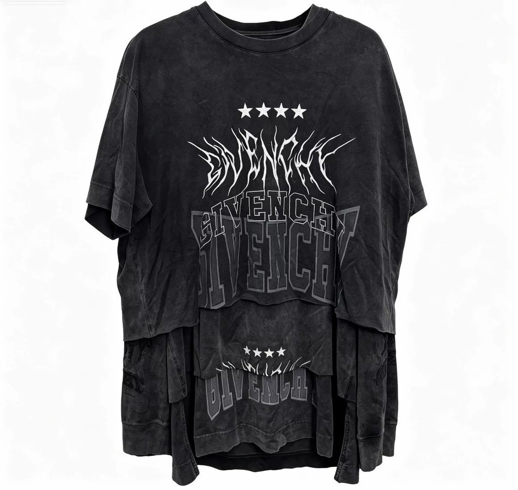 Givenchy Four-Layer Layered Five-Point Star Thorn Short Sleeve T-Shirt