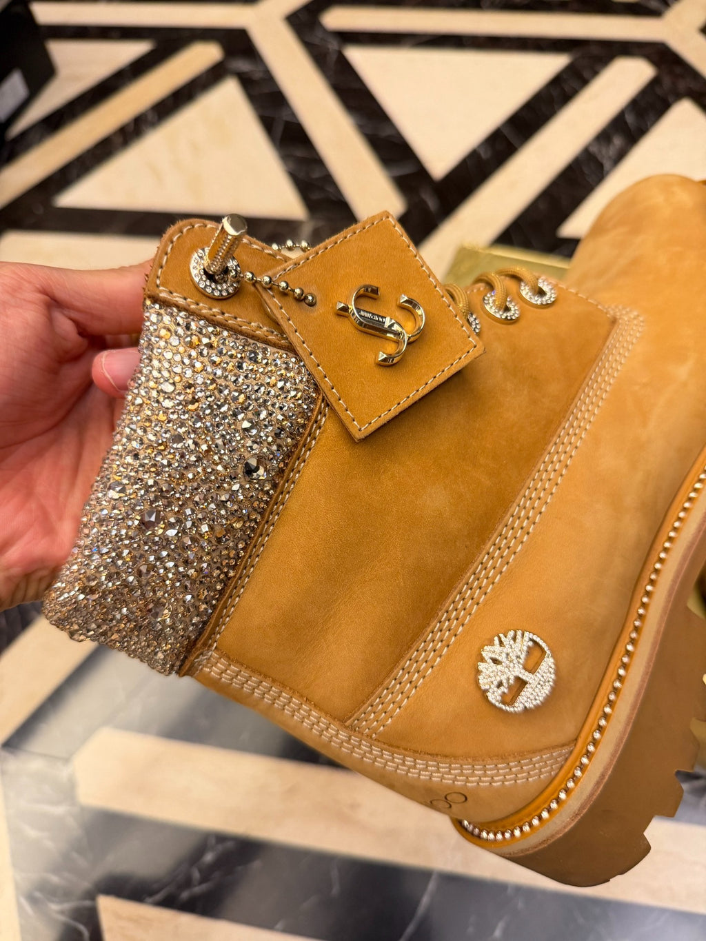 Jimmy Choo Timberland Yellow Boots