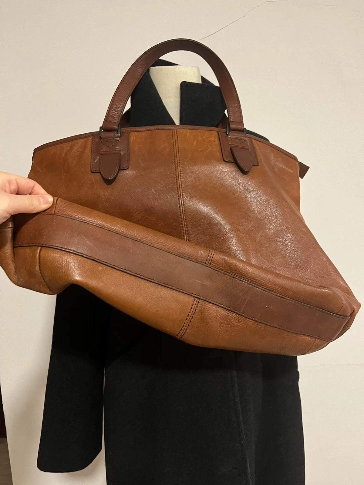 Yohji Yamamoto Brown Tote Bag