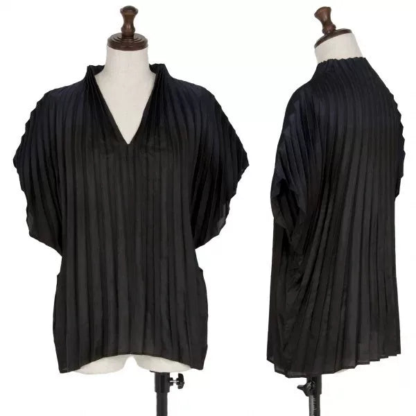 Issey Miyake Vintage Black Pleated Top
