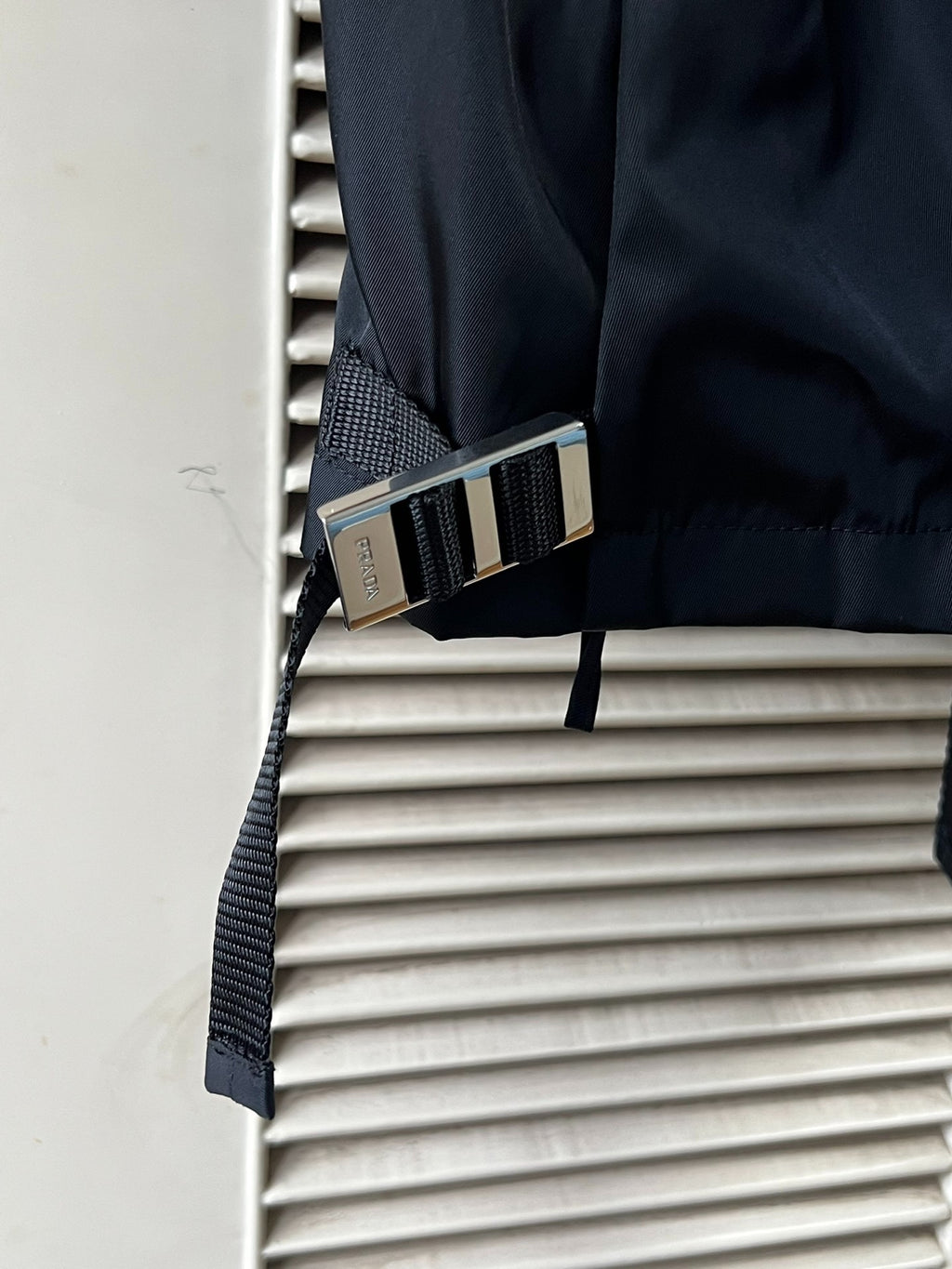 Prada Black Triangle Logo Nylon Overalls