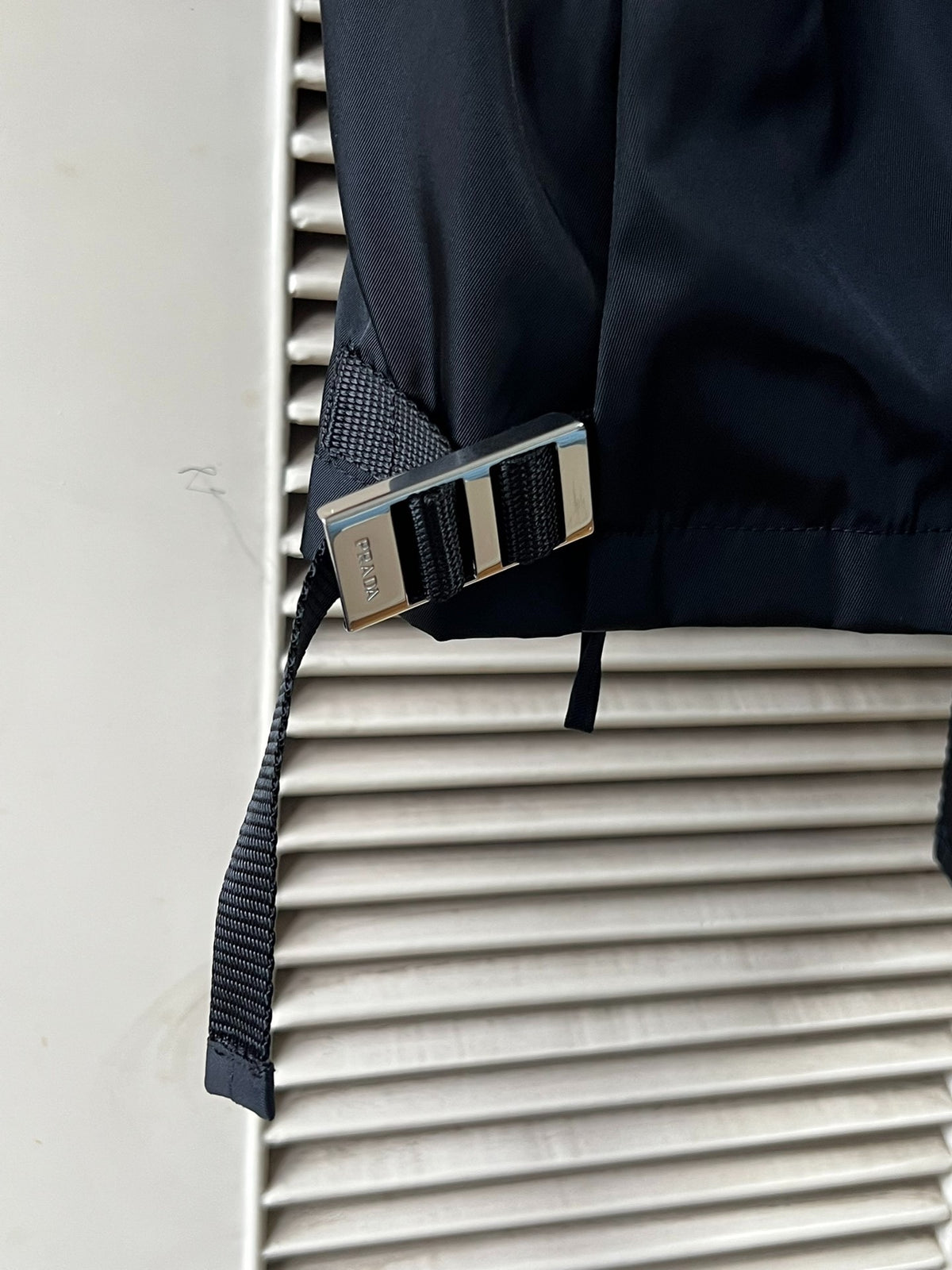 Prada Black Triangle Logo Nylon Overalls