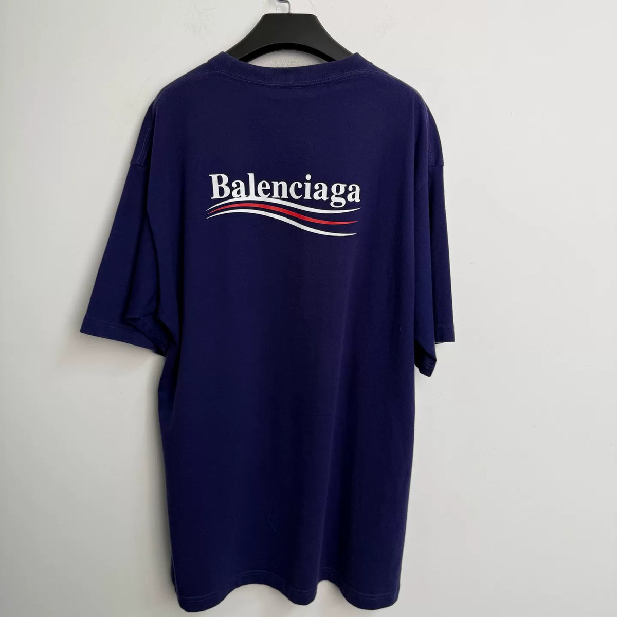 Balenciaga Blue Cola Logo Short Sleeve T-Shirt