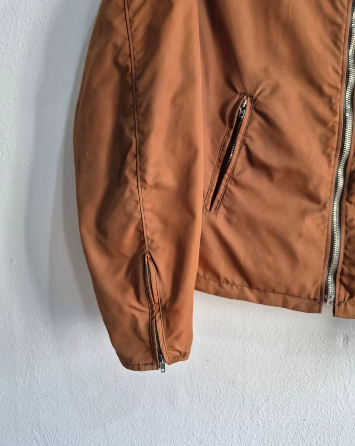 Helmut Lang Orange Biker Jacket
