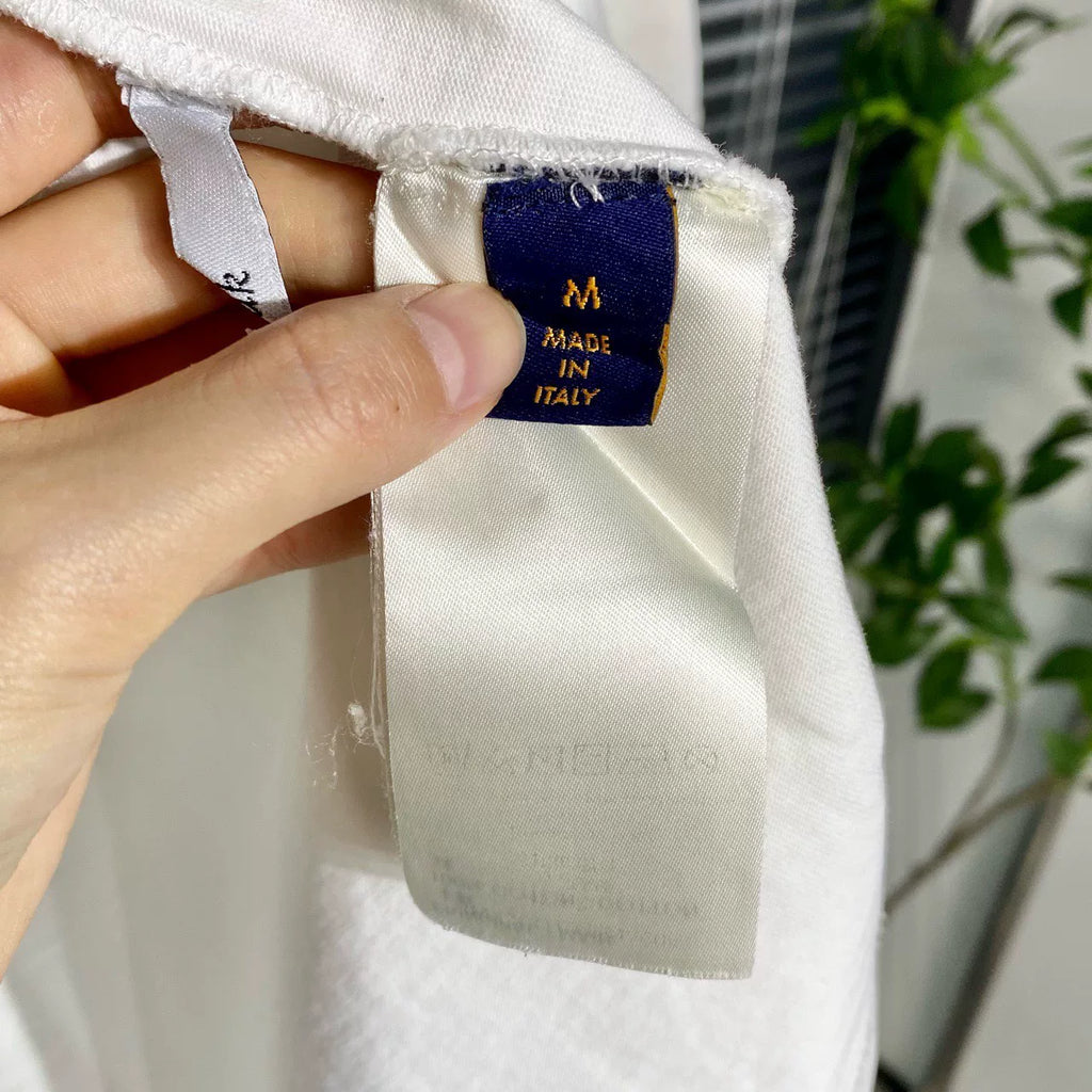 Louis Vuitton SS23 Logo Cotton White Short Sleeve Shirt