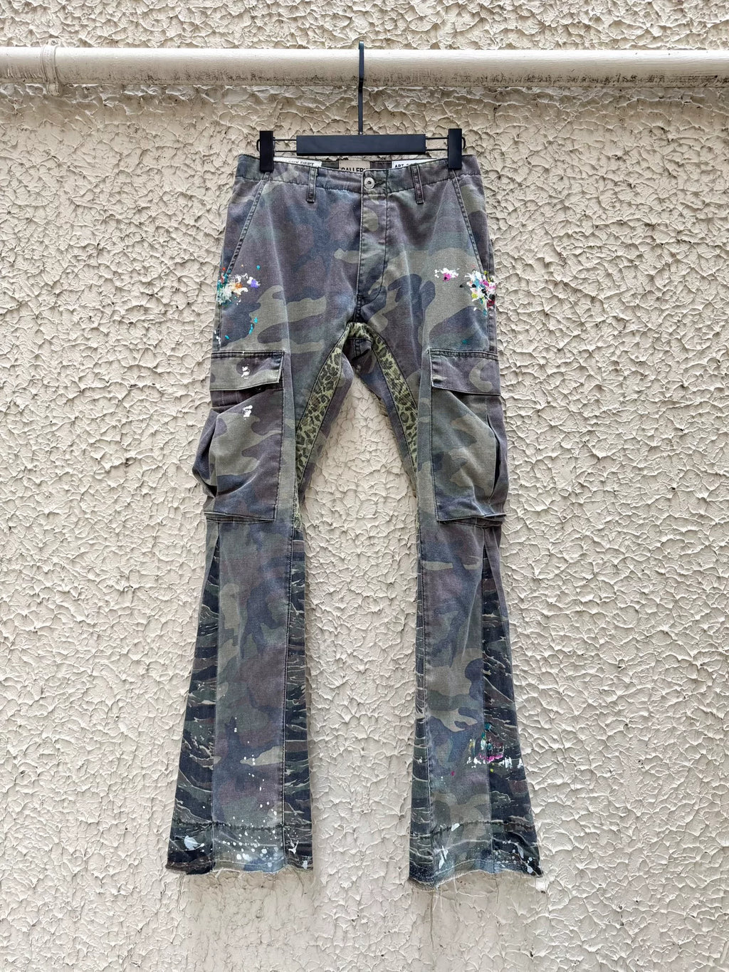 GALLERY DEPT Patchwork Leopard Print Splatter Camo Pants Bomb Pants
