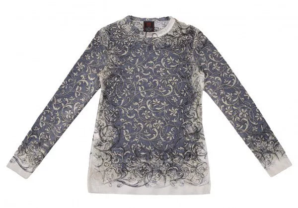 Jean Paul Gaultier Vintage Blue Floral Mesh Top