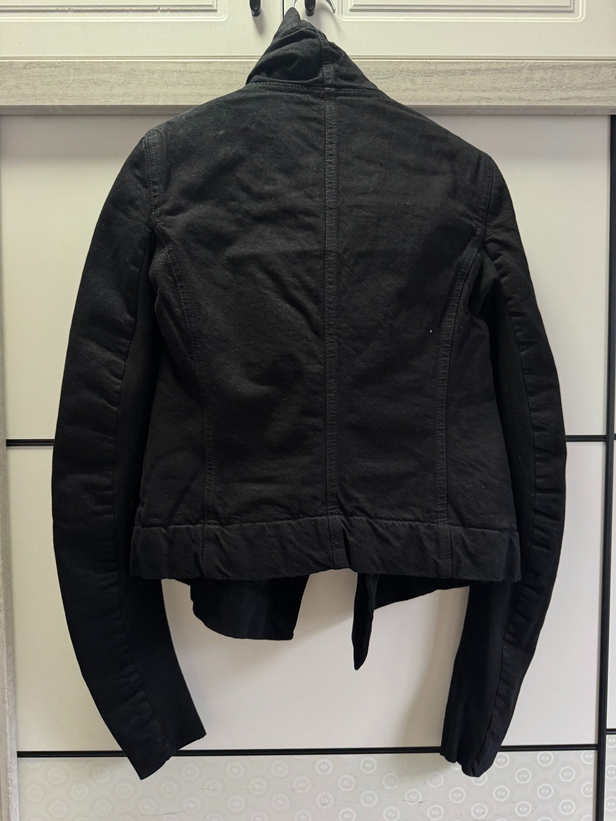 Rick Owens biker leather jacket padded jacket