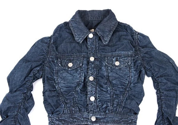Jean Paul Gaultier Indigo Denim Pleated Jacket