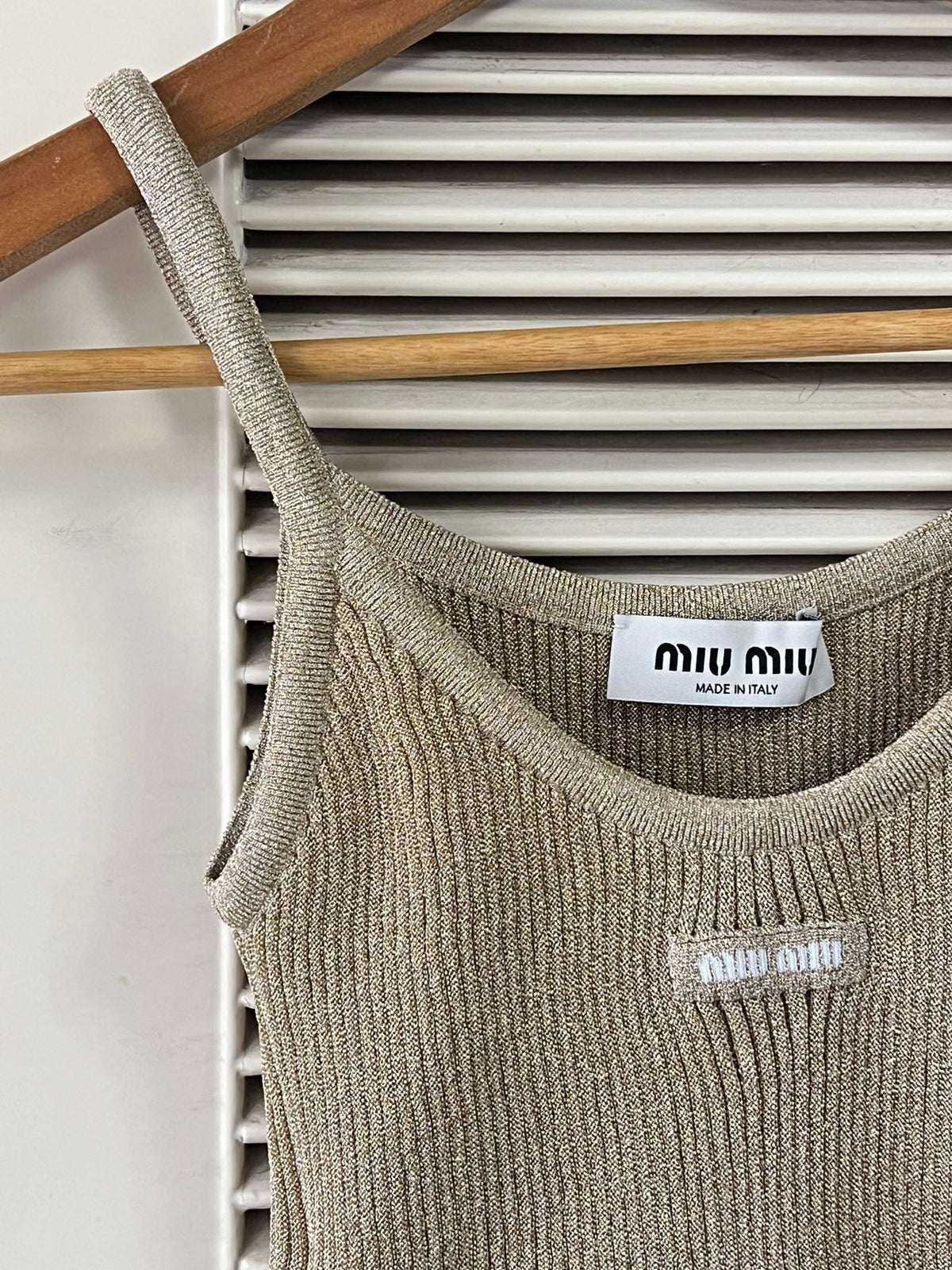 Miu Miu Knitted Camisole Tank Top