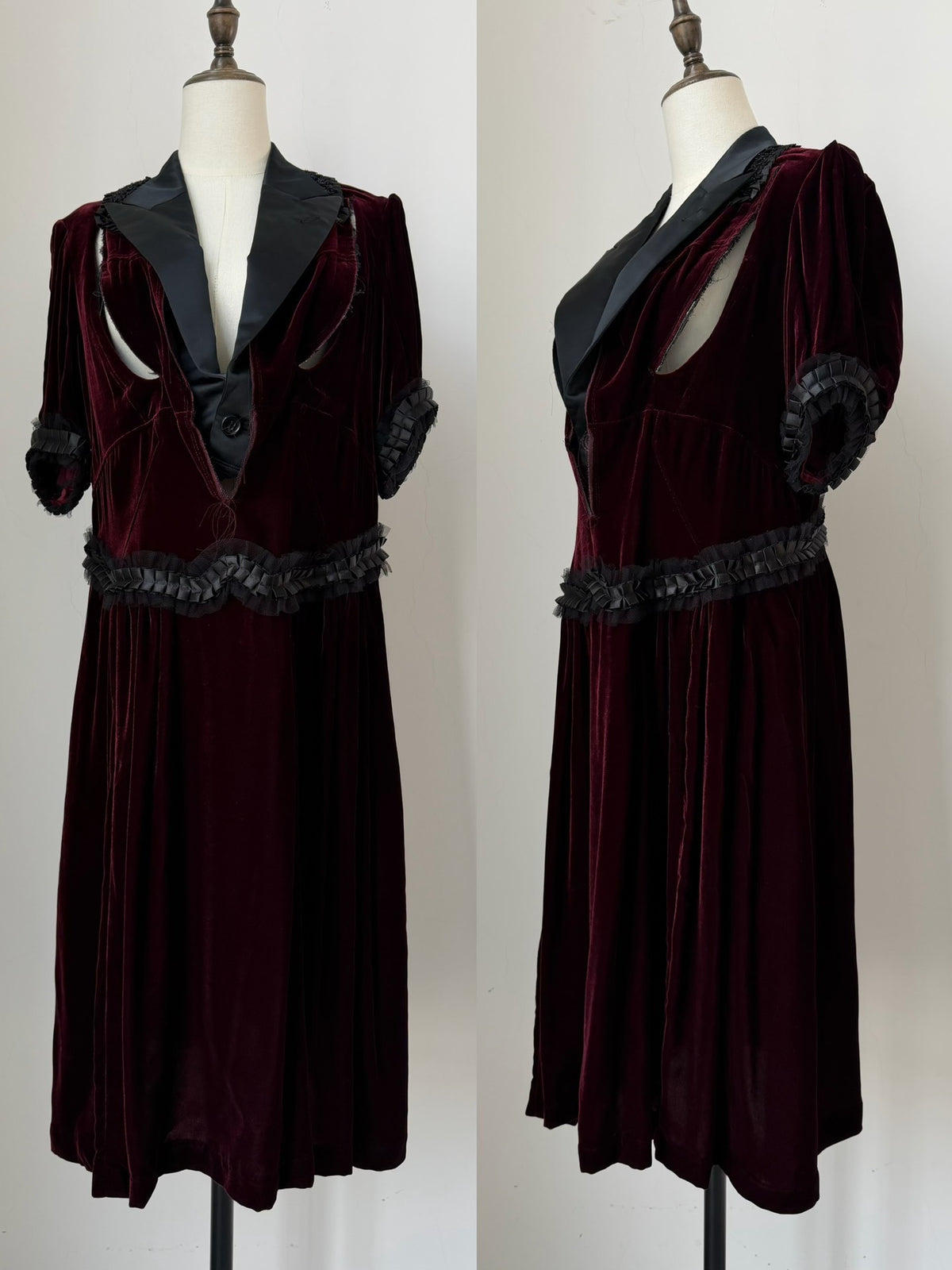 Comme Des Garcons Rei Kawakubo 2006 mainline Mask season velvet dress
