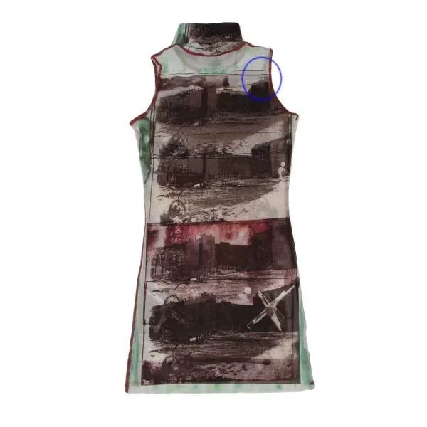 Jean Paul Gaultier Vintage Grey Floral Mesh Top