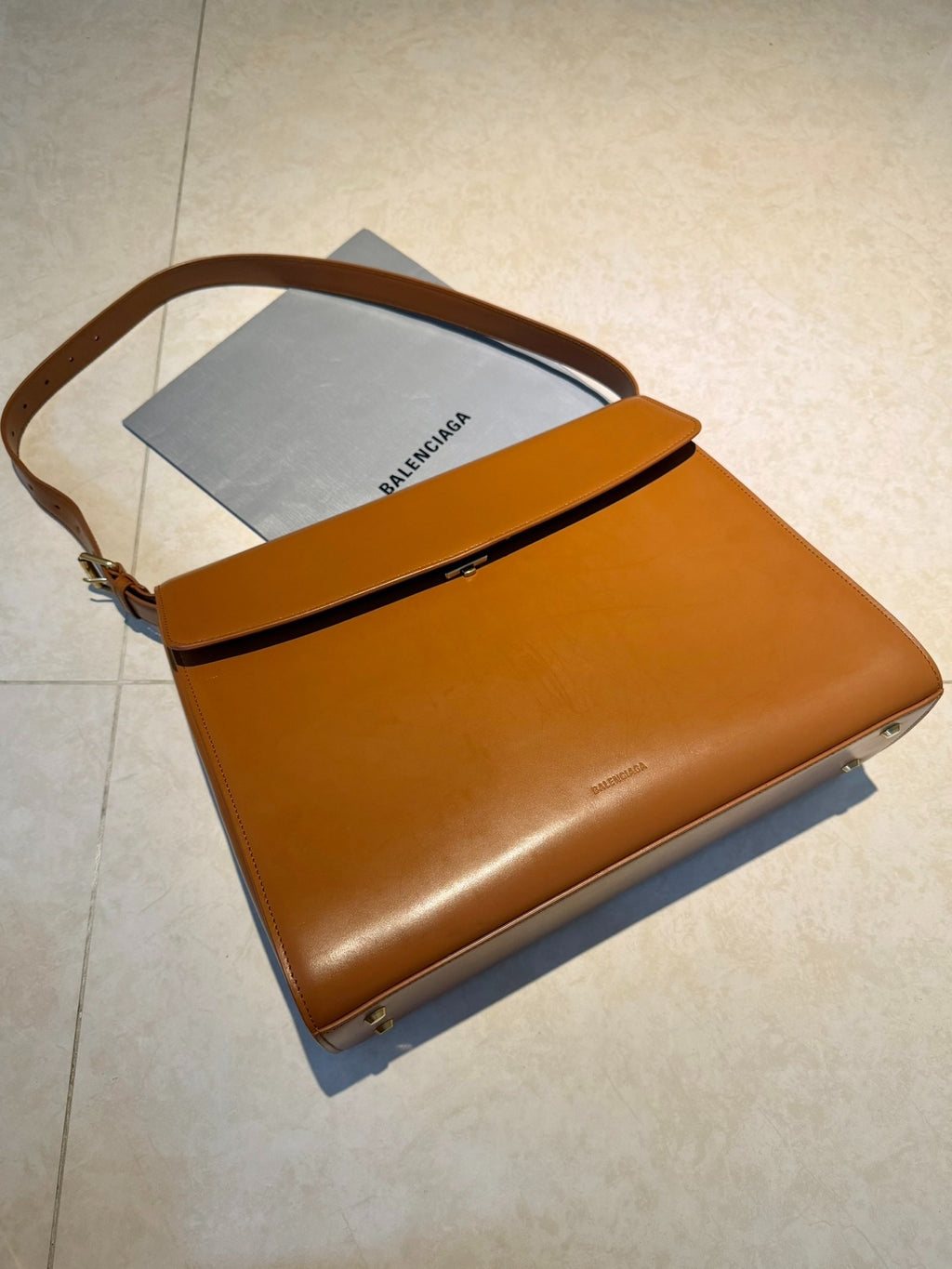 Balenciaga Medium Ghost Crossbody Brown Bag