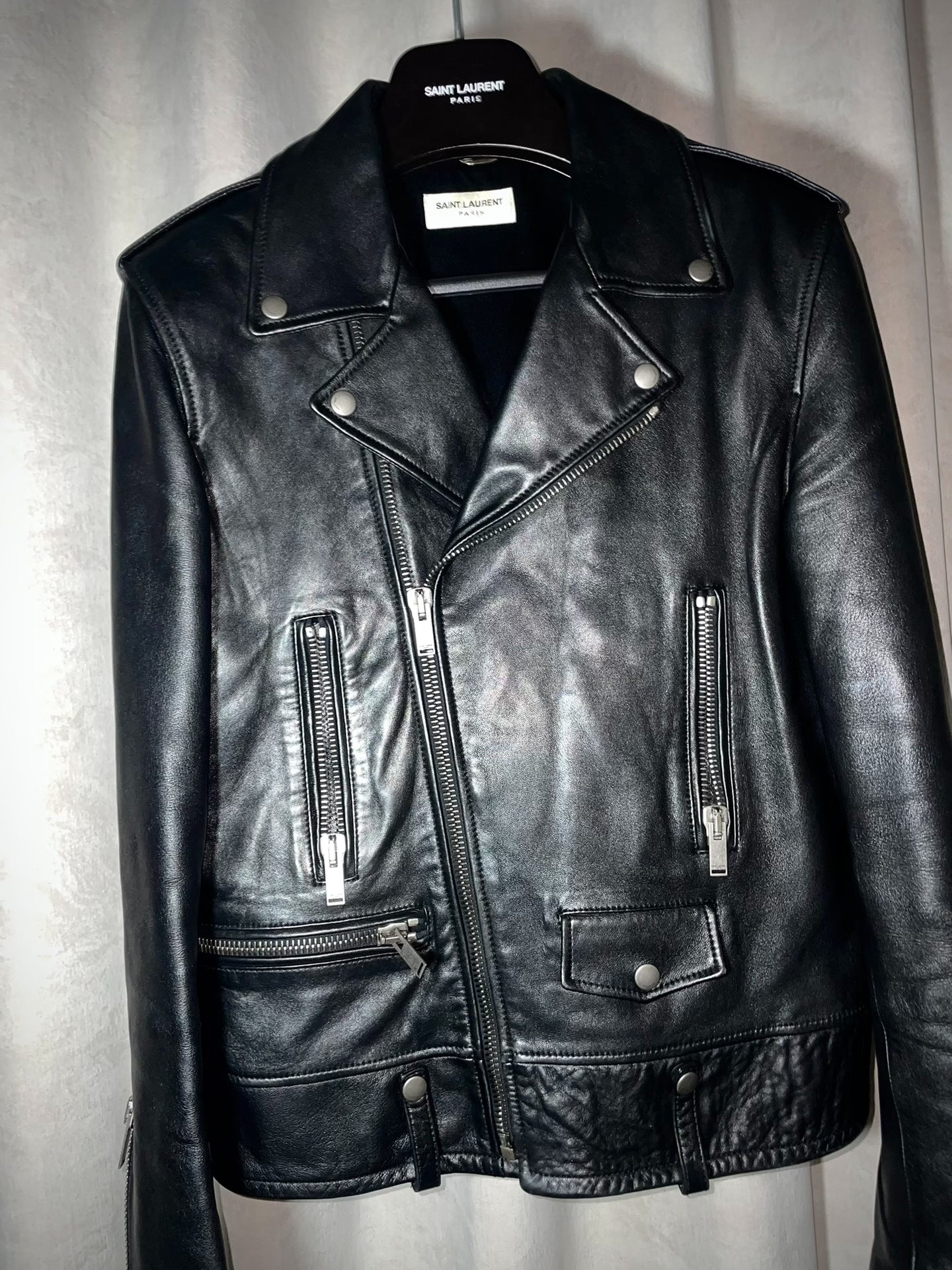 Saint Laurent LO1 SLP2018 Fall/Winter Authentic Lambskin Motorcycle Jacket