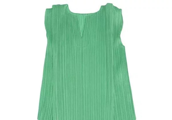 Issey Miyake Vintage Green Pleated Dress