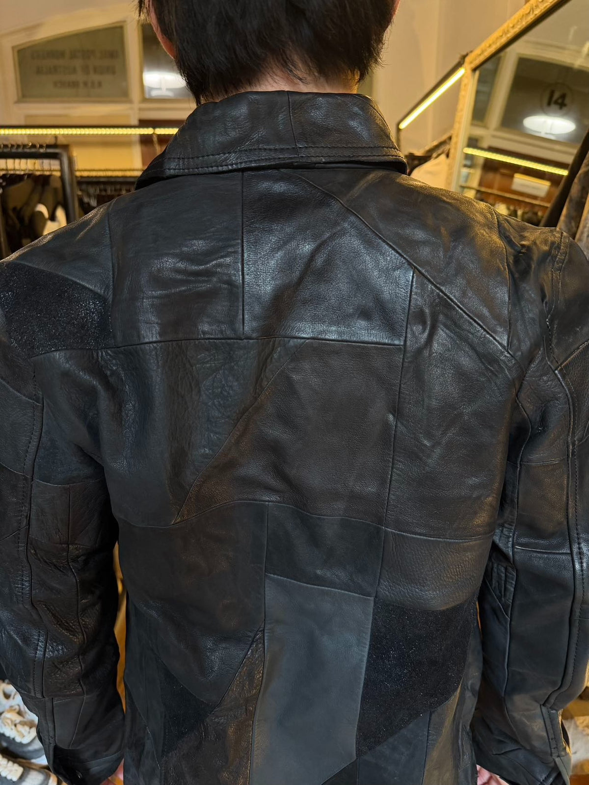 roarguns SS10 Black Patchwork Leather Jacket