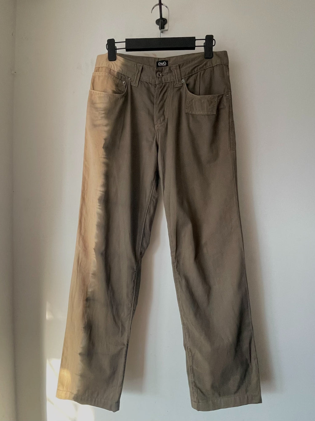 Dolce&Gabbana DG Asymmetric Ombré Straight-Leg Military Pants