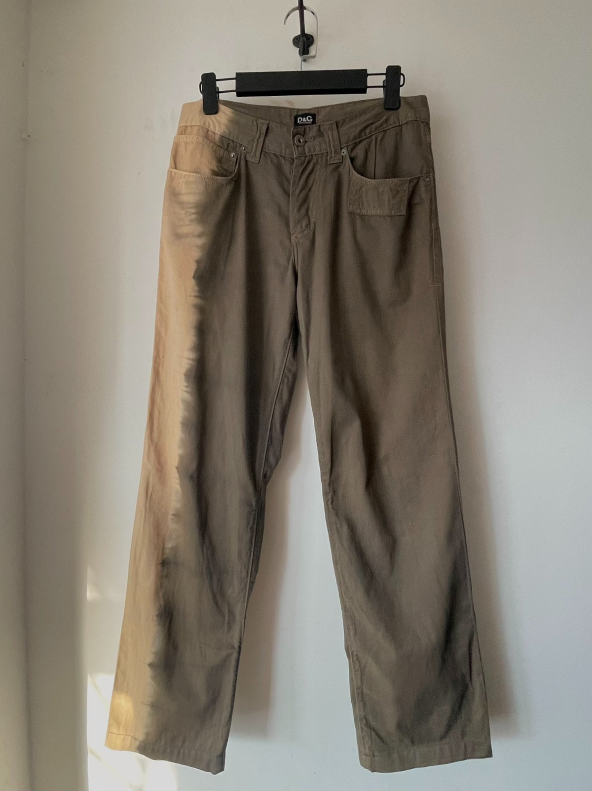 Dolce&Gabbana DG Asymmetric Ombré Straight-Leg Military Pants