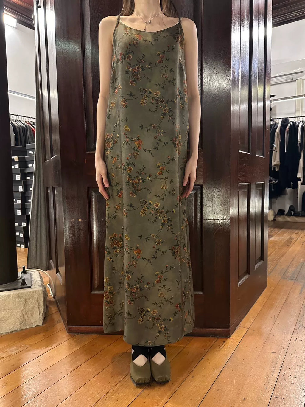 Uma Wang SS25 Pre Grey/red Anaya Dress