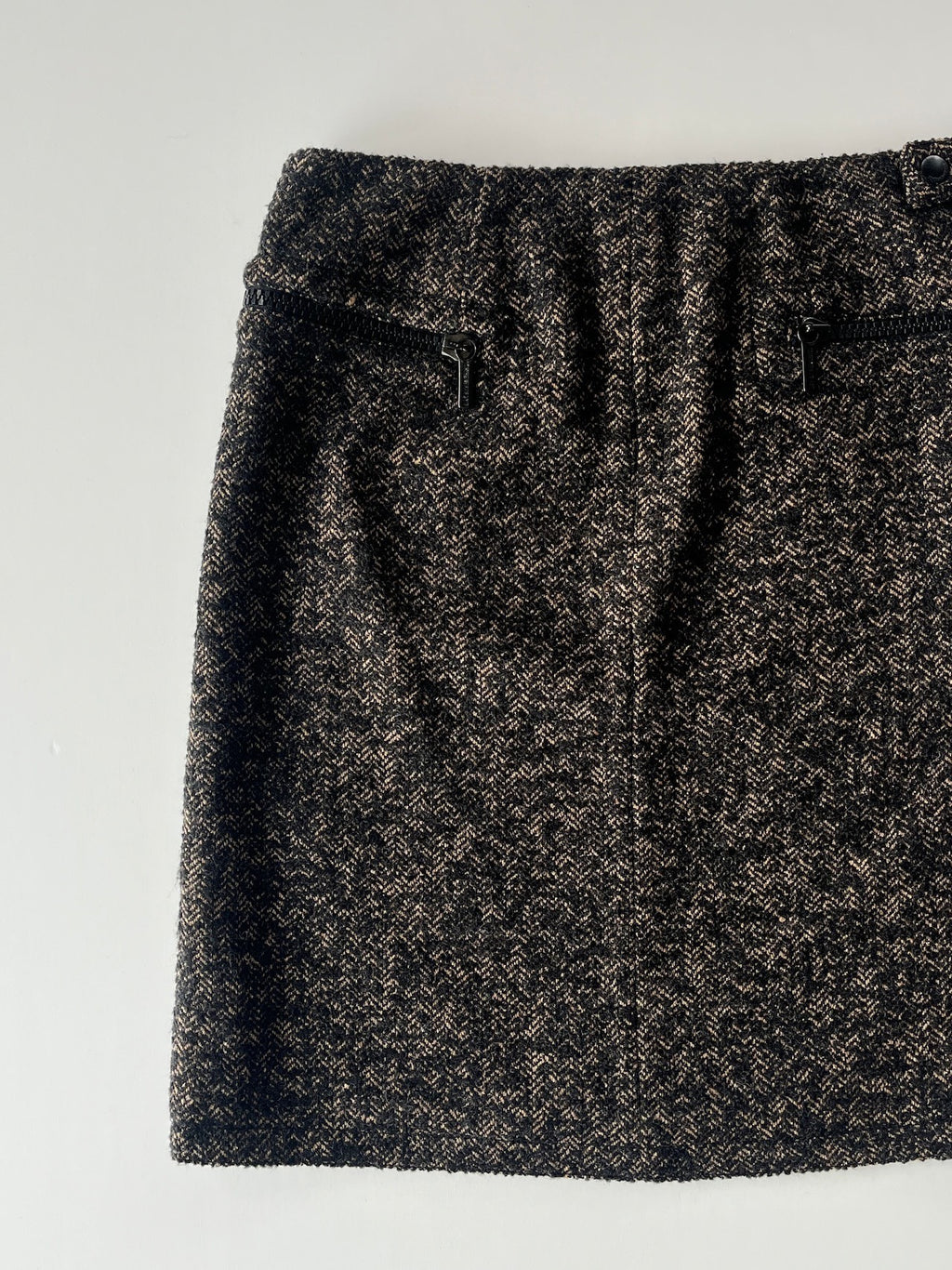 Dirk Bikkembergs Zip-Up Knit Skirt