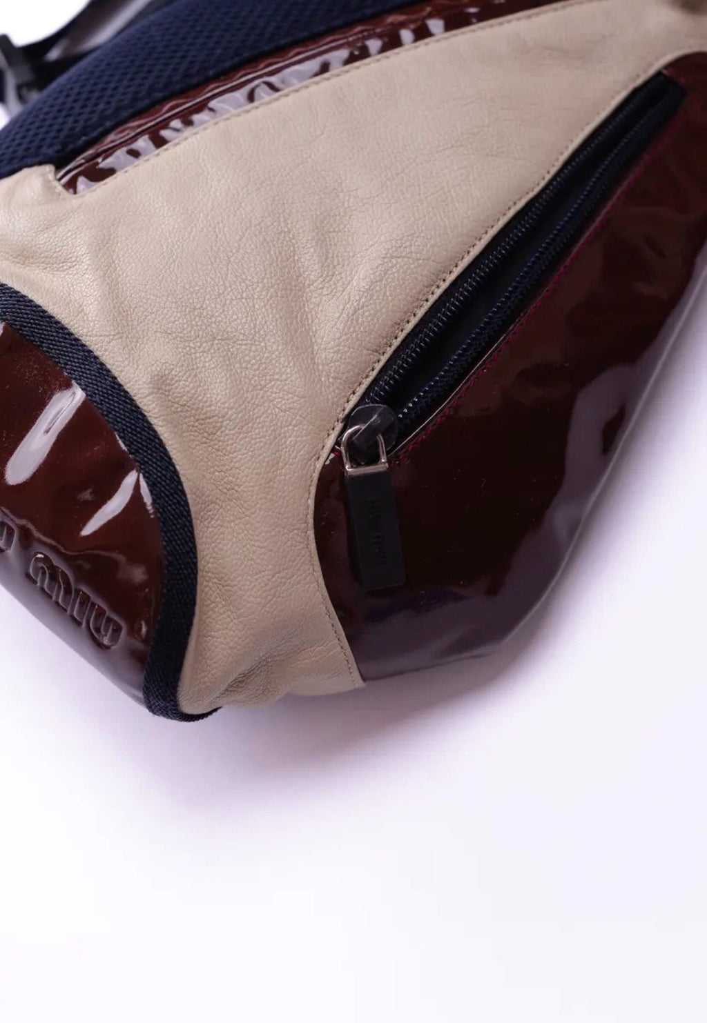 Miu Miu SS00 Leather Mesh Panel Backpack