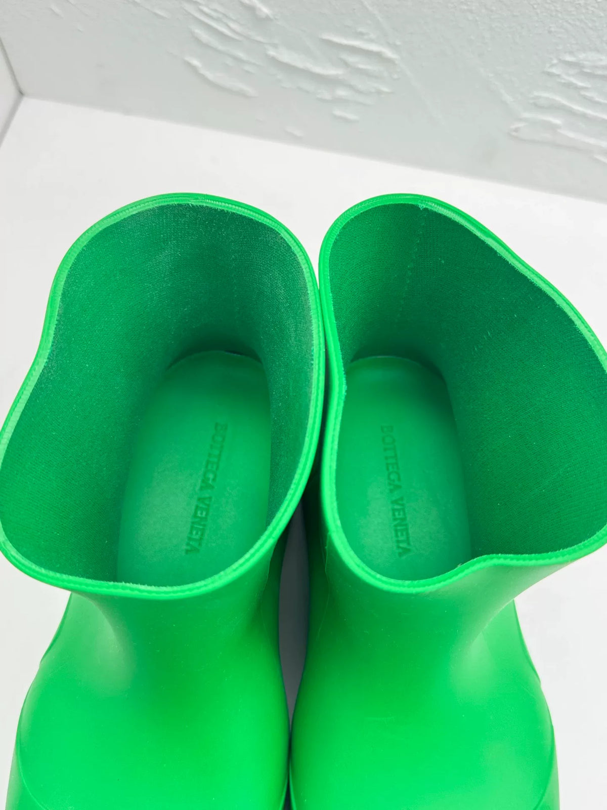 Bottega Veneta Puddle Green Rubber Boots