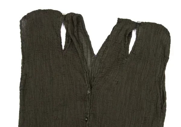 Issey Miyake Vintage Green Pleated Top