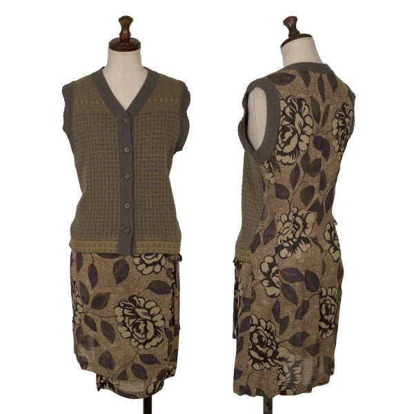 Dries Van Noten Floral Knit Vest Dress