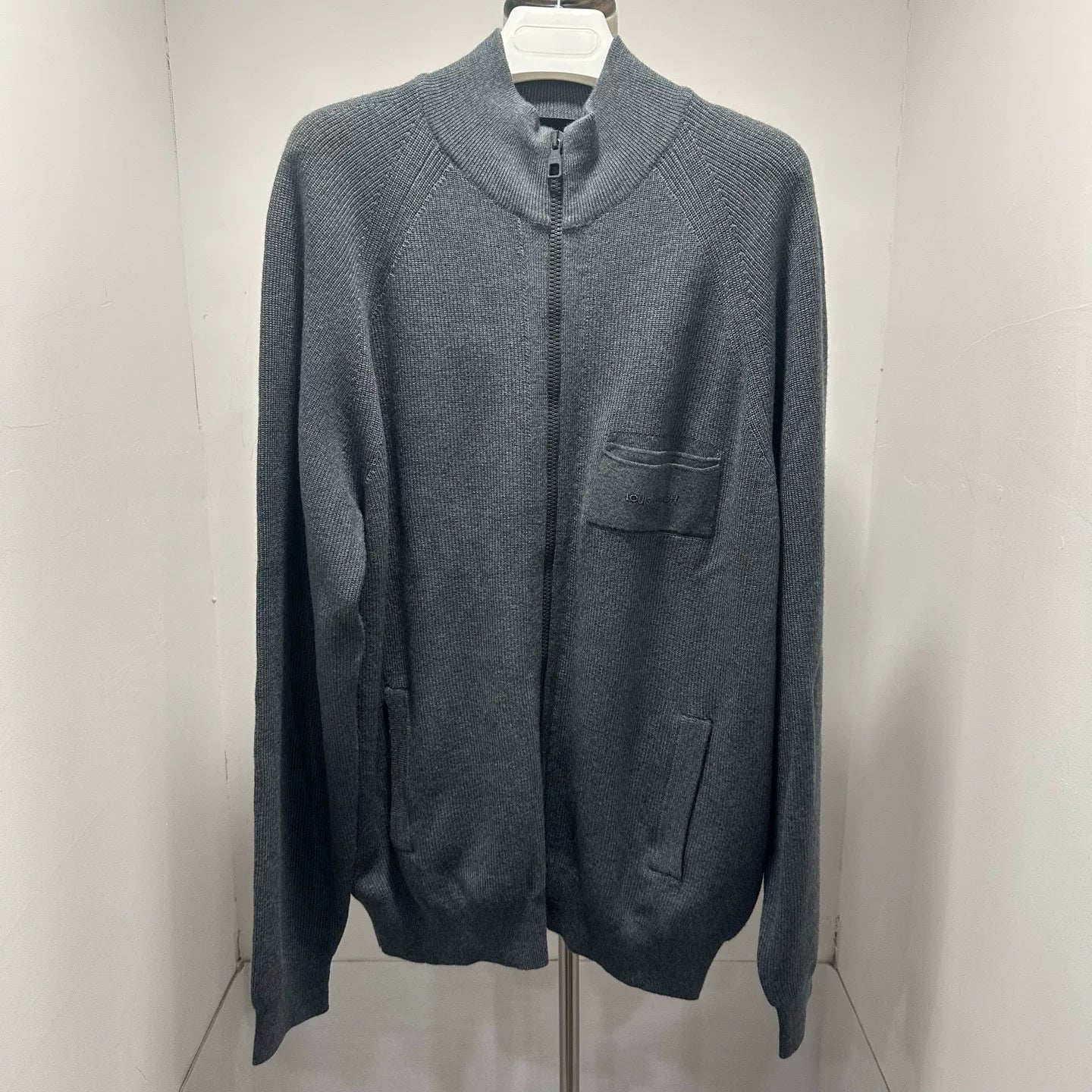 Louis Vuitton Embroidered Logo Zip Sweater