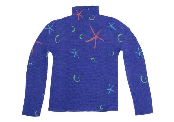 Issey Miyake Vintage Blue Starfish Pleated Top