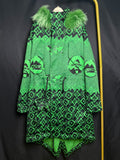 Louis Vuitton Green Print Runway Runway Coat