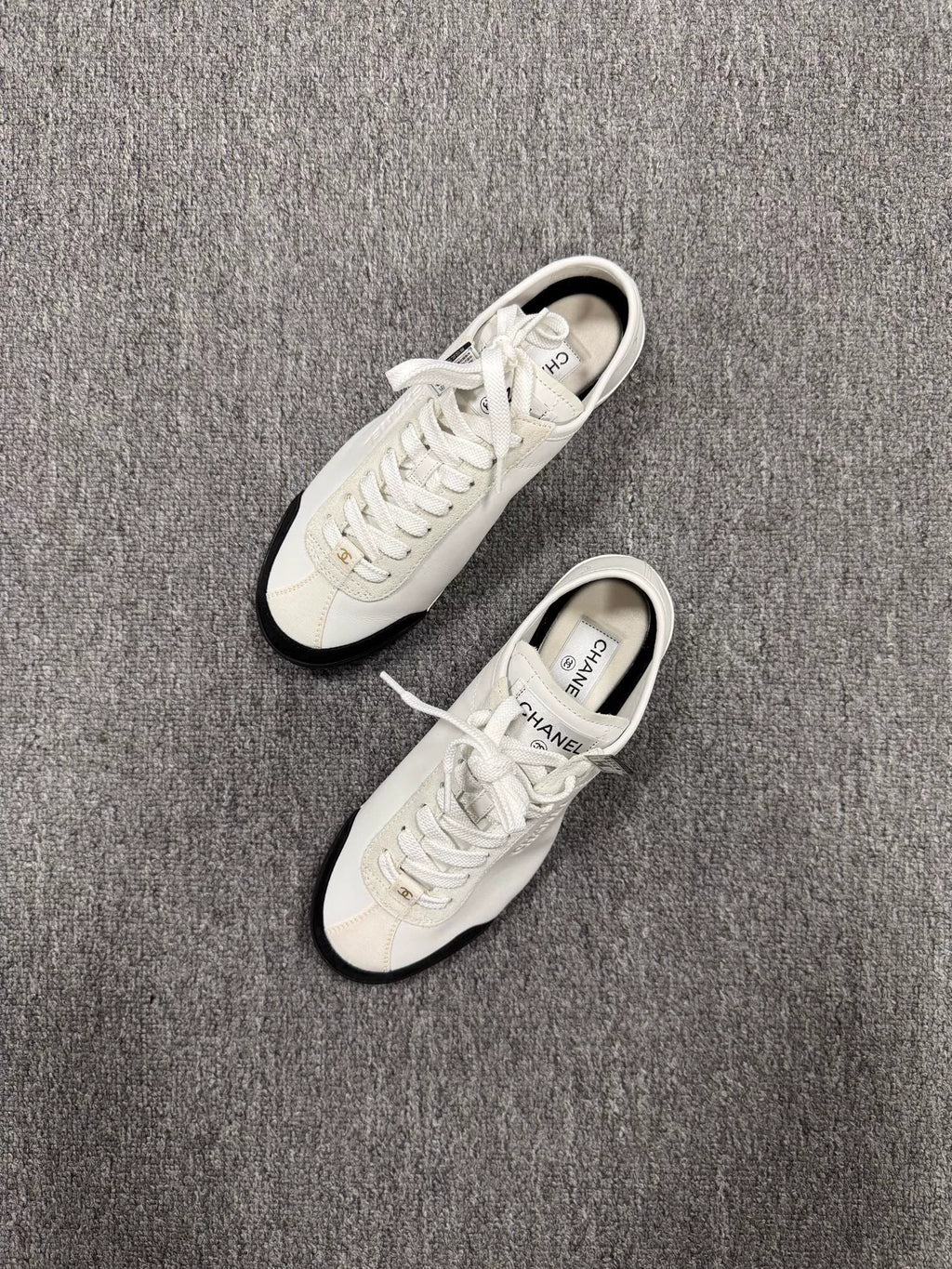 Chanel Black & White Panda Thin-Sole German Army Trainers