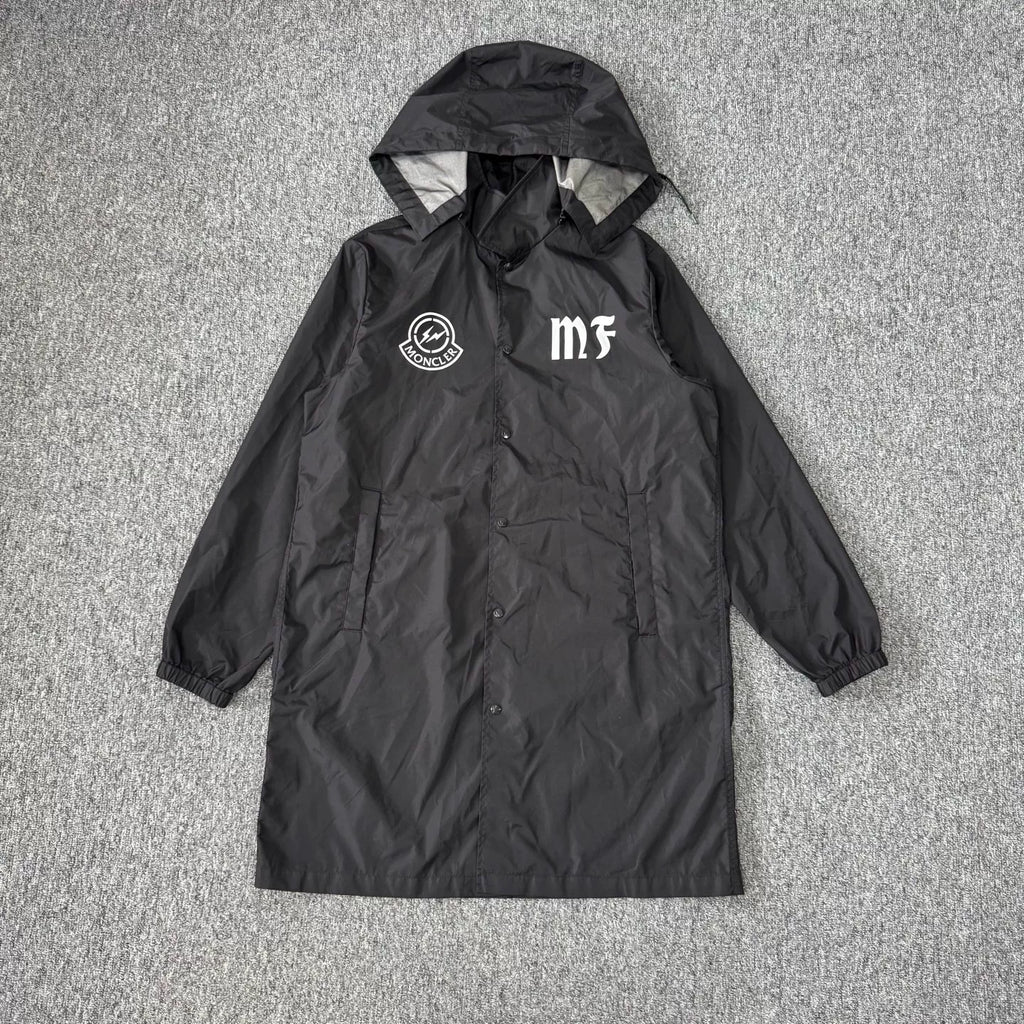 Moncler x Hiroshi Fujiwara collaboration long hooded trench coat