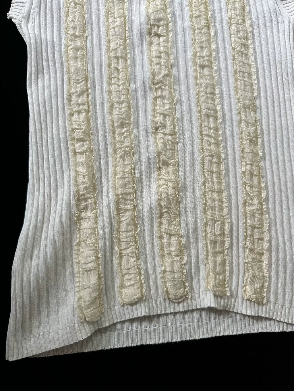 Jean Paul Gaultier Vintage Cut Lace Knit Vest
