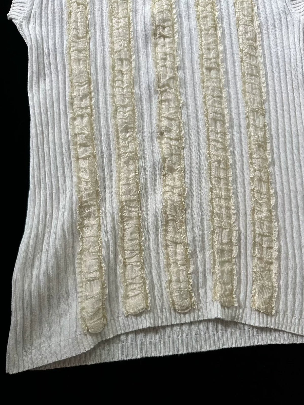 Jean Paul Gaultier Vintage Cut Lace Knit Vest