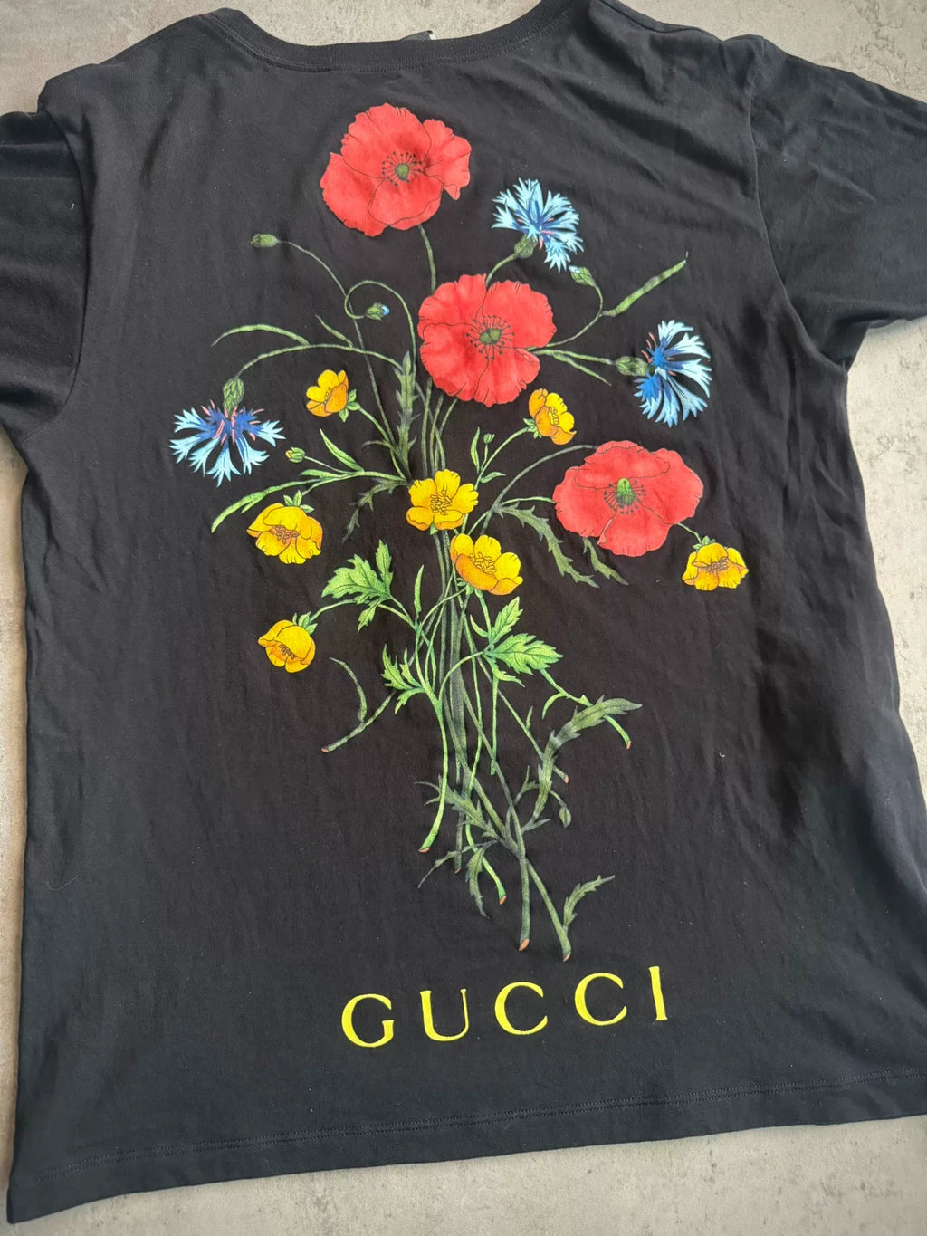 Gucci X Chateau Marmont 19SS Floral Demon Silhouette Short Sleeve T-Shirt