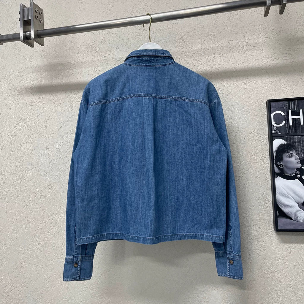 Brunello Cucinelli BC Beaded Denim Shirt