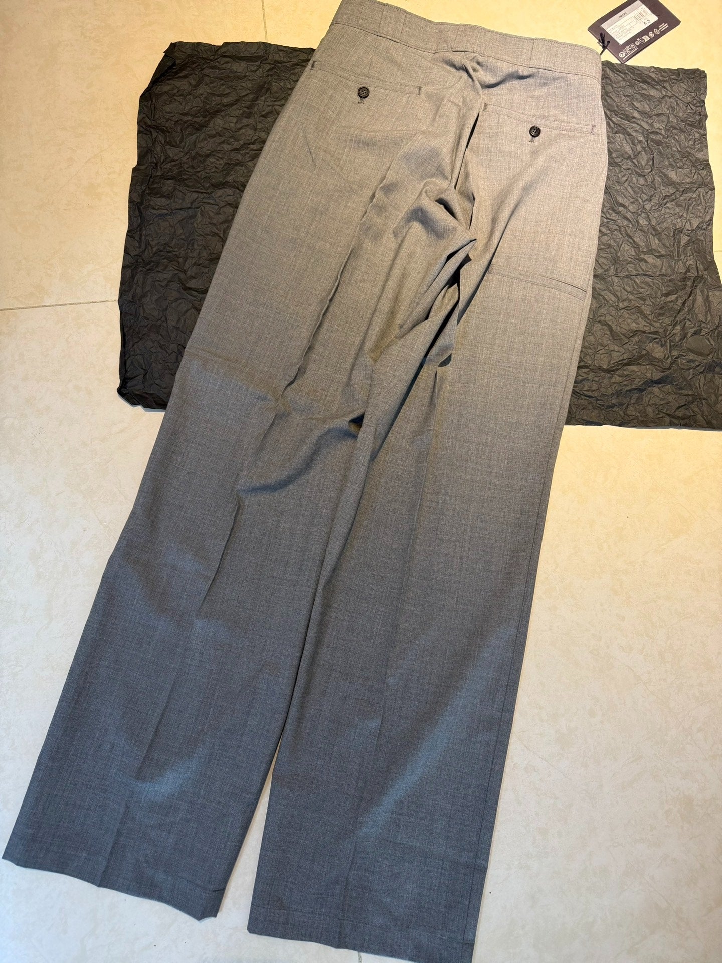 Prada 25 Runway Gray Wool Dress Pants