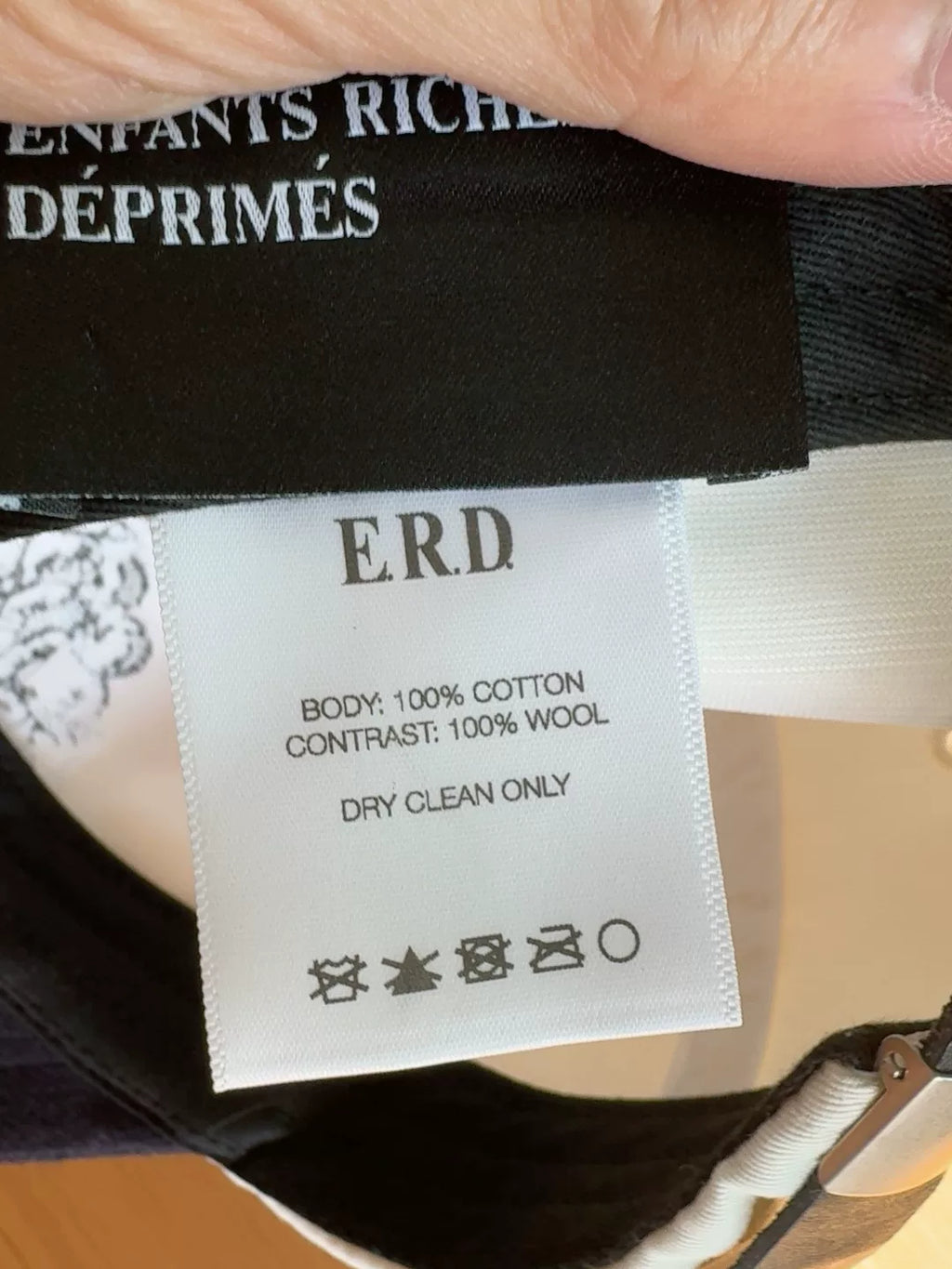 Enfants Riches Deprimes 26SS Wool Panel Baseball Cap